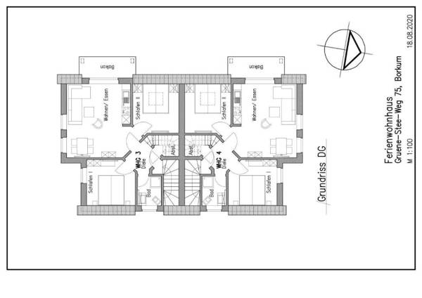 Südstrandhus Urlaub mit Hund Wohnung 3 oben