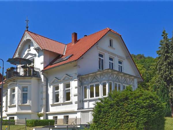 Bright ground floor apartment in Blankenburg in the Harz Mountains with wood stove and library