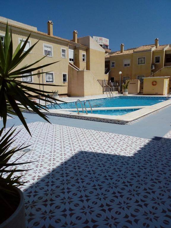 Studio with shared pool enclosed garden and wifi at Torrevieja 1 km away from the beach