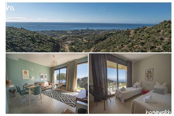 Moderno apartamento vacacional con increbles vistas al mar con spa y gimnasio