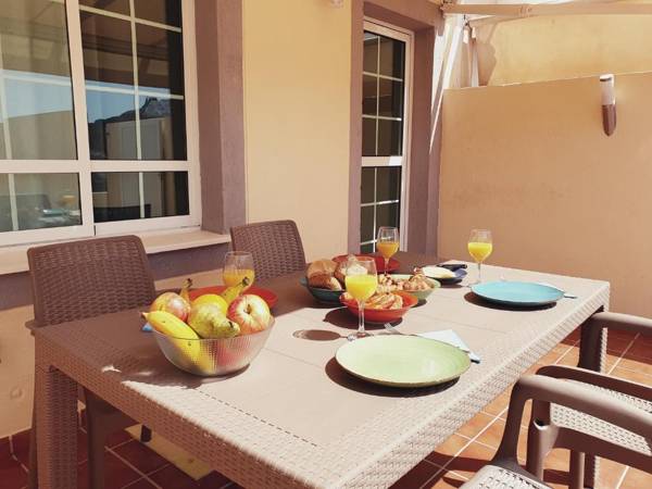 Modern family home above swimming pool