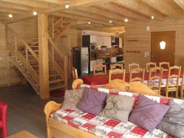 A large and magnificent wooden chalet with a sauna