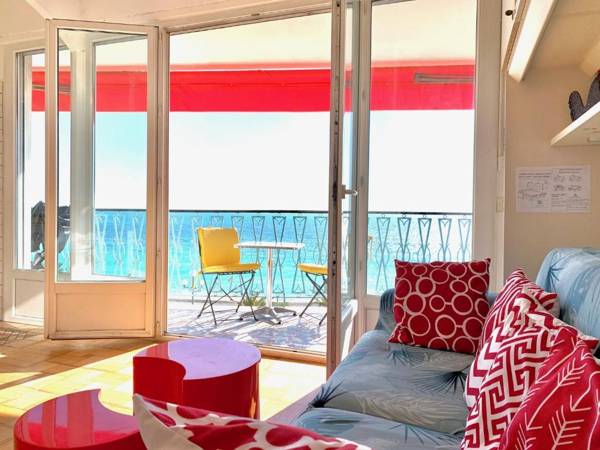ApartHotel Riviera - Promenade des anglais - 1 Bedroom AC apartement - Amazing Sea View - Large terrasse - Balcon Vague Bleue