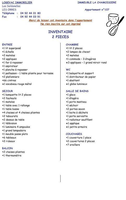 Résidence LA CHAMOISIERE - 2 Pièces pour 6 Personnes 484