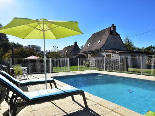 Authentic holiday home with private swimming pool and stunning view in France