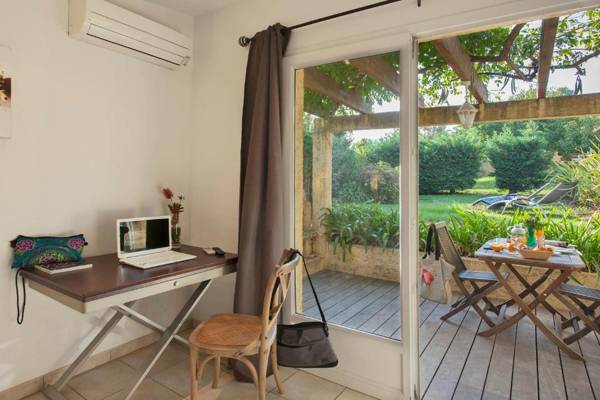 minivilla lilas indépendante à Calvi avec jardin et piscine jardin et bbq