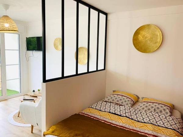 Studio ScandiChic tout équipé centre-gare-rives-clinique à pied