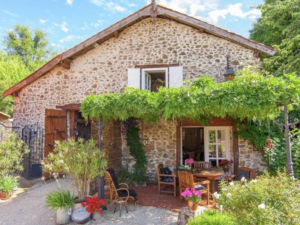 Detached romantic cottage with communal swimming pool terraces and large garden