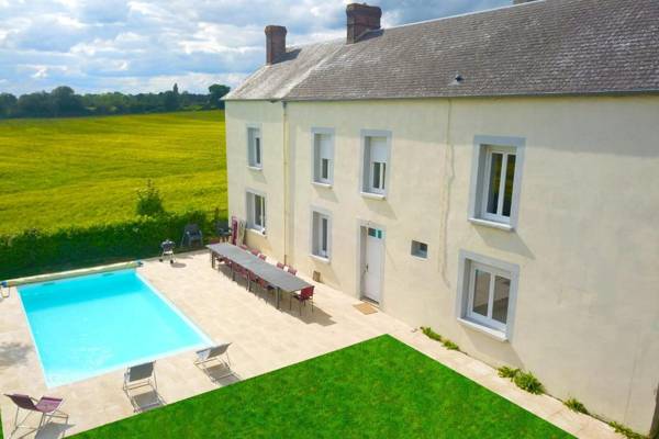 Crazy Villa Gilliere 61 - Heated pool - Basket - 2h Paris - 30p