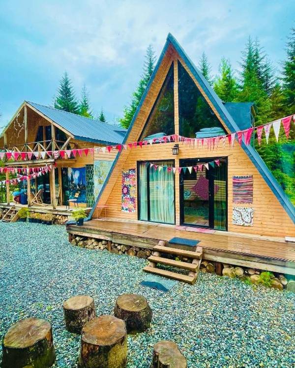 Wooden Huts In Mestia