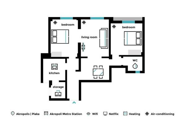 Acropolis Heart 2BD Apartment in Plaka by UPSTREET