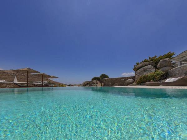 Beautiful large luxury villa private pool stunning views near sea Mykonos