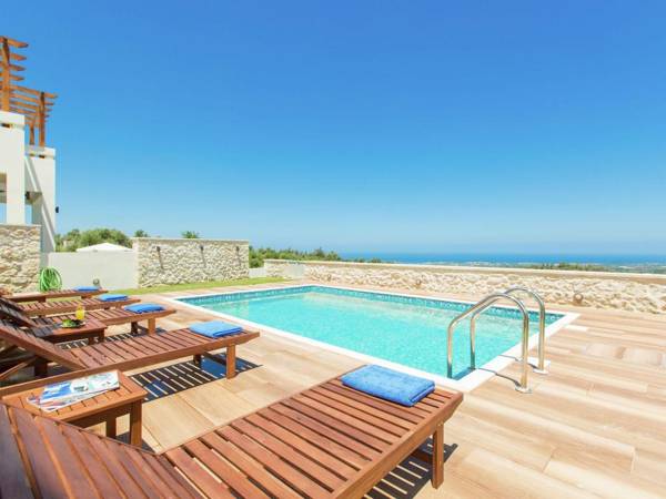 New villa with private pool privacy near sea and Arkadi monastery on NW coast