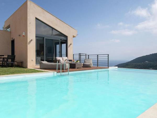 Beautiful villa with private pool tennis court view on Sivota Bay on Lefkas