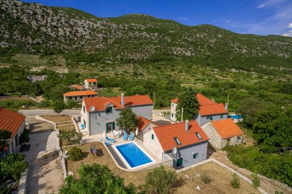 Villa Roglic with pool in Dalmatian Hinterland with tennis mini golf basketball court