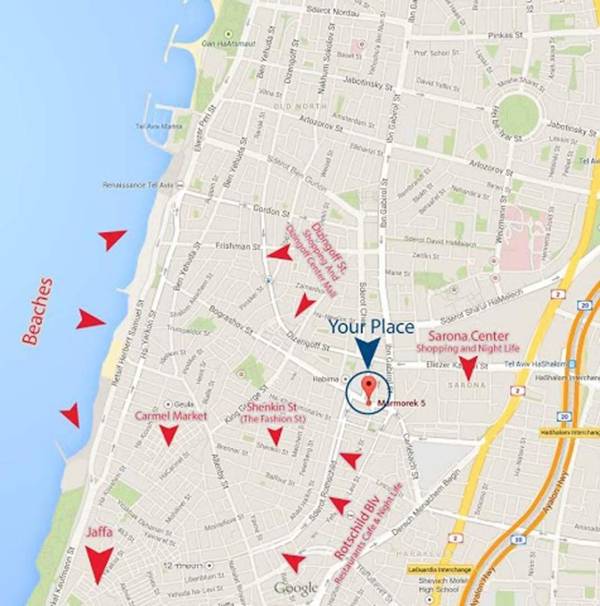 Stylish designed apt. at Rothschild Blvd