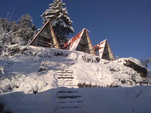 Cottages Amid Mountains