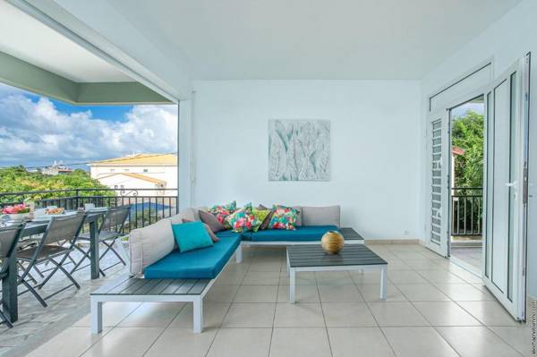 Appartement de 3 chambres a Les Trois Ilets a 50 m de la plage avec vue sur la mer terrasse et wifi