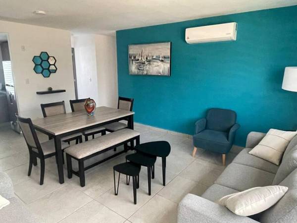 Hermoso departamento con alberca y club de playa