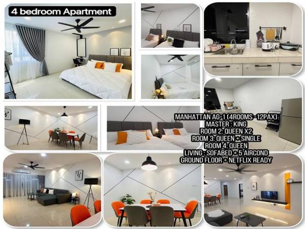 Manhattan 4 Bedrooms 8-12pax 2 Carpark