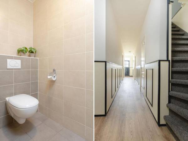 Cozy farmhouse with a decorative fireplace close to nature