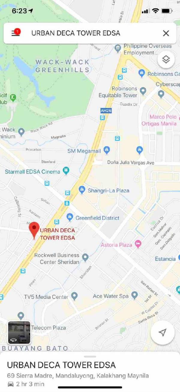 9AM check-in Urban Deca EDSA Studio27 Megamall
