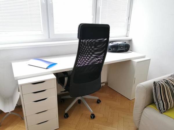 Workspace - City centre studio with a balcony and free parking