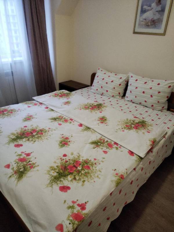 Family apartment with a bedroom.