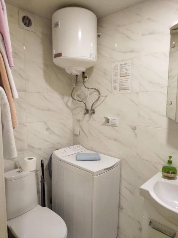 Family apartment with a bedroom.