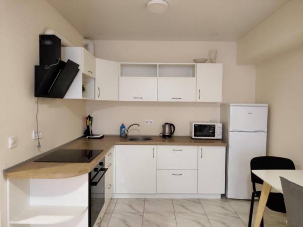 Family apartment with a bedroom.