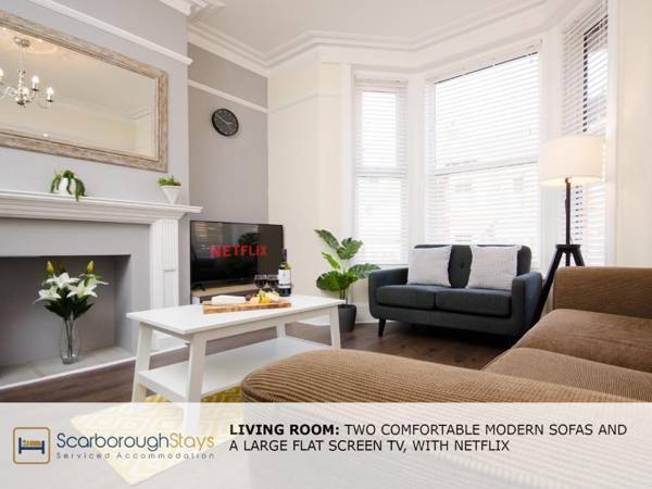 Beautiful Victorian Townhouse Great location close to THE BEACH and Peasholm Park with FREE PARKING SLEEPS 9