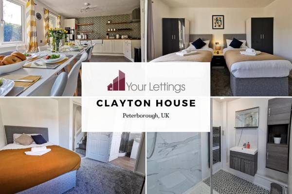 6 Bedroom Contractor House with Free Parking Free WiFi and Free Netflix - Clayton House by Your Lettings Peterborough