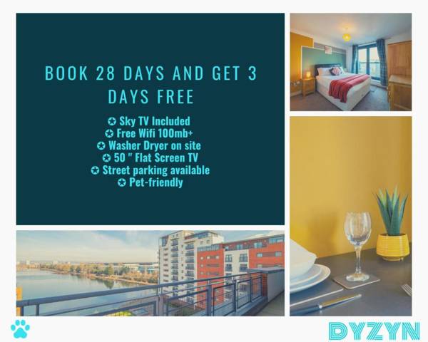 The Galley - 2 Bed Serviced Apartment - Amazing City Views - Wrap Round Balcony and secure parking