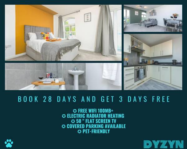 DYZYN Living - B2B Stays -Secure Parking -Great Location