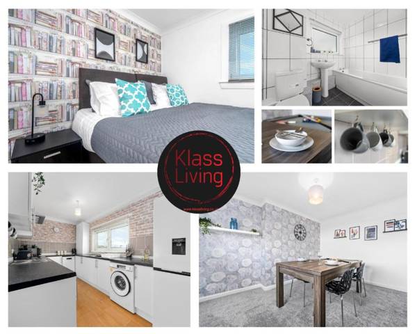 Three Bedroom Apartment by Klass Living Serviced Accommodation Coatbridge- Berwick Apartment With WiFi and Parking