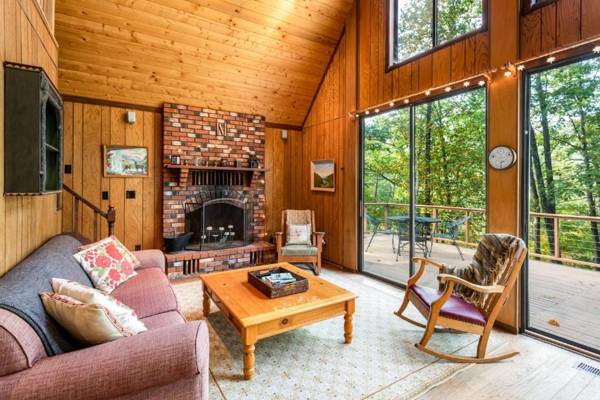 Private Lake WiFi & Huge Deck at Chalet Cabin!