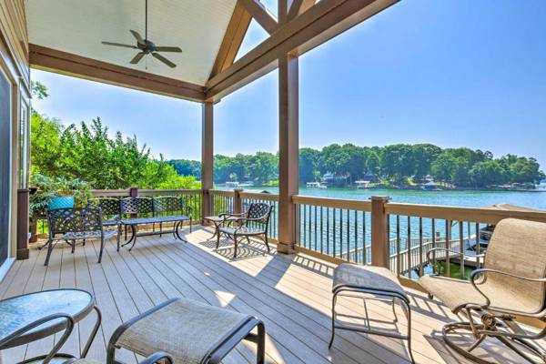 Luxe Lakefront Troutman Haven with Boat Dock!
