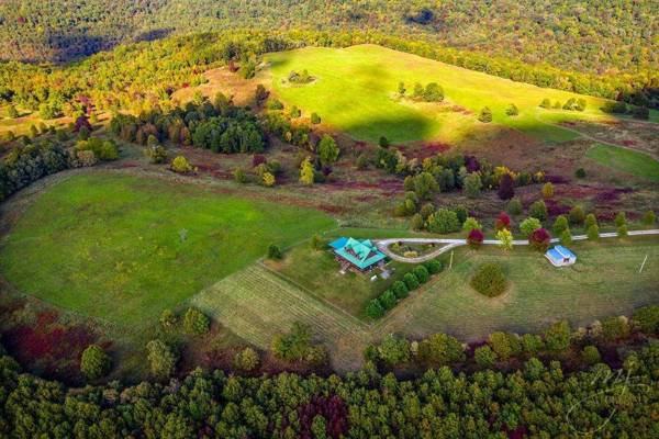 Lodge at OZK Ranch- Incredible mountaintop cabin with hot tub and views