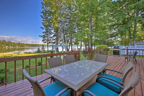 Interlochen Lakehouse with Deck Fire Pit and Dock!