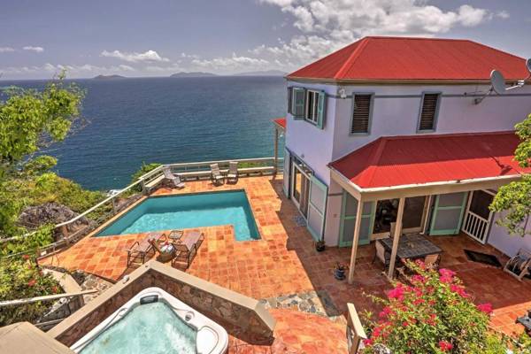 St Thomas Cliffside Chalet with Pool and Hot Tub!