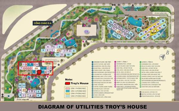 VINHOMES DCAPITALE Romantic LAKEVIEW 2Brs
